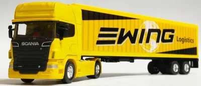 Produktbild von Welly SCANIA V8 R730 Container LKW Gelb