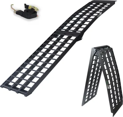 Produktbild von TRUTZHOLM 1 x Auffahrrampe 230 cm Traglast 680 kg Alu klappbar schwarz Riffelstab Verladerampe