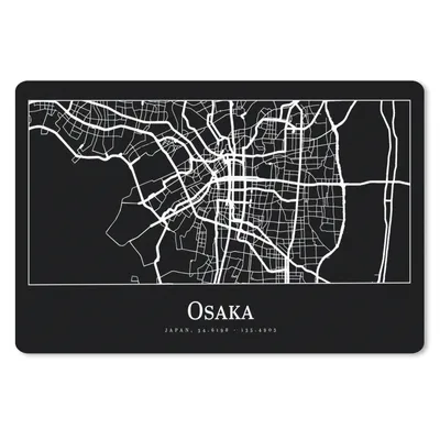 Produktbild von MuchoWow® Mauspad Mousepad Karte - Osaka - Stadtplan 27x18 cm - Mousepads - Maus Mat - Pad - Mausunterlage - Büroartikel - Desk Matten