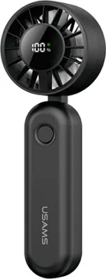 Produktbild von USAMS Mini ZB352 Handventilator, 1200 mAh, faltbar, Schwarz