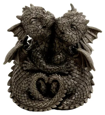 Produktbild von Gartendrache - Modell kuschelnd klein - Fantasy Figur Deko Drache Garten