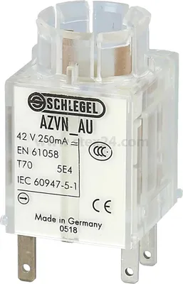Productafbeelding van Georg Schlegel, aanraaksensor, 1 normaal open + 1 normaal gesloten, contactdoos AZ, platsteker 2,8 mm x 0,8 mm - 1 stuk