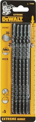 Obrázek produktu pro DeWALT DT2167-QZ, List pro přímočarou pilu, Dřevo, Vysokouhlíková ocel, Černá, Šedá, 15,5 cm, 4 mm