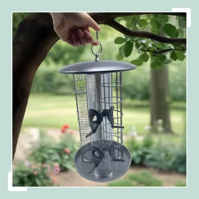 Produktbild von 3-in-1 Vogelfutterhaus mit Schale für Wildvögel