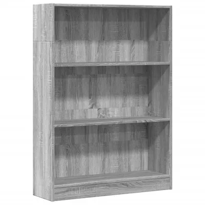 Immagine prodotto di Libreria grigia Sonoma 80x24x109 cm in materiale ligneo