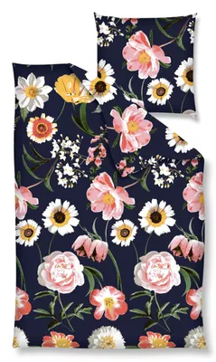 Produktbild von Nanette Renforcé Bettwäsche - Blumen 135 x 200 cm Blumen