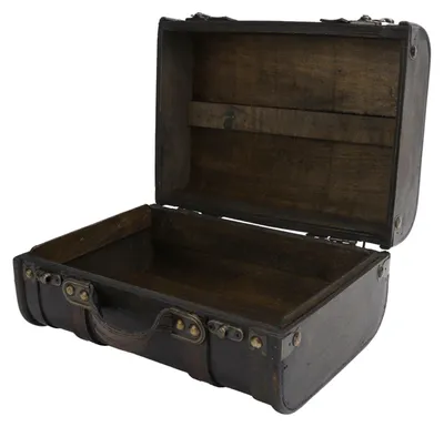 Productafbeelding van Vintage koffer, houten opbergdoos, decoratie voor studio, etalage, fotografie-accessoires