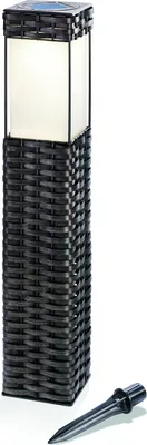 Produktbild von Esotec Solarleuchte Rattan, 3500K warmweiß, Höhe 50 cm, Gartenleuchte