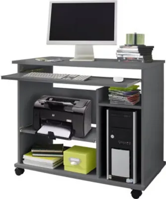 Produktbild von Computertisch  Schreibtisch  PC-Tisch auf Rollen graphitgrau