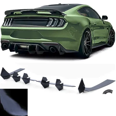 Für Ford Mustang GT MK6 ab 2014- Sport Heckdiffusor CUP Ansatz Schwarz Glanz in der Farbe Schwarz von Carparts-Online GmbH