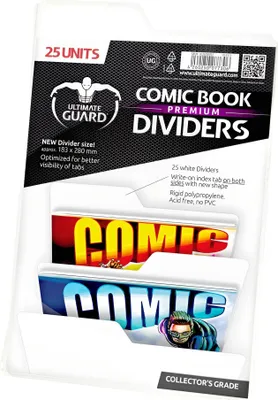Productafbeelding van Ultimate Guard Premium scheidingsbladen voor stripboeken, wit (25 stuks)