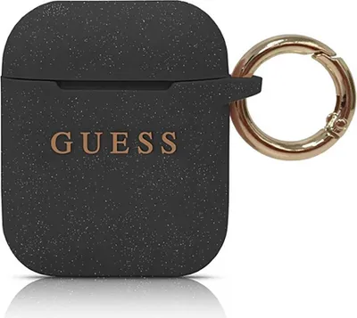 Produktbild von Guess Silicon Cover Ring für Apple Airpods - Schwarz