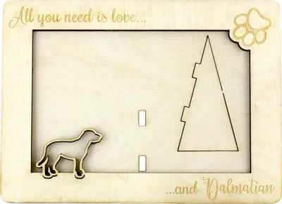 Image de Dalmatin - Cadre photo, cadre en bois gravé, un bel accessoire pour les amoureux des chiens par Art-Dog
