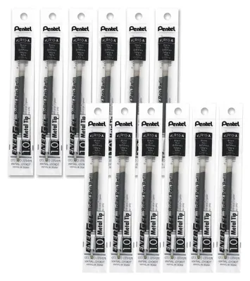Productafbeelding van Vervangende inktpatronen voor vulpennen, Energel Liquid, 0.5 mm, zwart, verpakking met 12 stuks