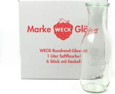 Zdjęcie produktu dla Butelka Weck Saftflasche z pokrywką 1062 ml 6 szt
