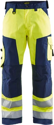 Produktbild von BLAKLÄDER® Herren Warnschutzhose 1566 gelb, marine Größe 28