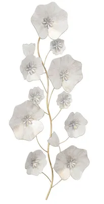 Produktbild von Wanddekoration "Blüten" Goldfarben/Weiß