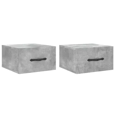 Zdjęcie produktu dla vidaXL Szafki nocne ścienne 2 szt. Szary beton 35x35x20 cm