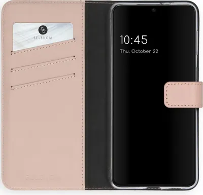 Immagine prodotto di Custodia a libro in vera pelle Selencia per Samsung Galaxy S21 - Dusty Pink