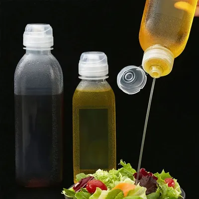 Produktbild von 2 Stš¹ck ?l & Essig Menage Set 500ml+300ml Gewš¹rz-Quetschflaschen ?lspender Essigspender aus Kunststoff