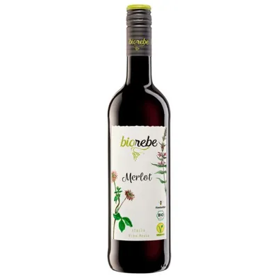 Produktbild von Biorebe Rotwein Merlot trocken Italien 1 x 0,75 L /vegan