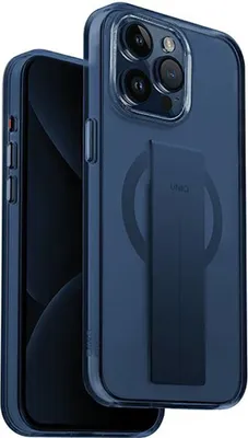 Productafbeelding van Uniq Heldro Mag Magclick opladerhoesje voor iPhone 15 Pro - Blauw