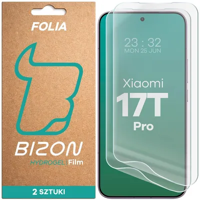 Produktbild von 2x Hydrogel Folie für den Bildschirm für Xiaomi 17T Pro, Bizon Film Hydrogel Front Duo