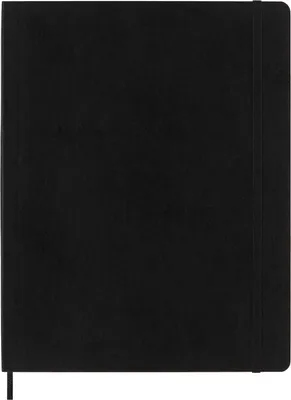 Immagine prodotto di Moleskine Classic Notebook, Taccuino con Pagine Bianche, Copertina Morbida e Chiusura ad Elastico, Formato XXL 21.6 x 27.9 cm, Colore Nero, 192 Pagine