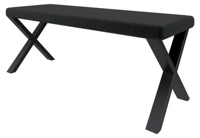 Produktbild von Bank Akiko Metal X -128x44-Inari100- Stoff|Bänkchen|Eckbankgruppe für Ihrem Esszimmer|Küche|modern|Sitzecke|Essecke