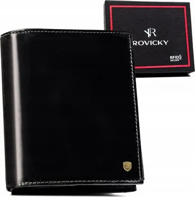 Obrázok produktu pre Veľká kožená pánska peňaženka bez zapínania - Rovicky