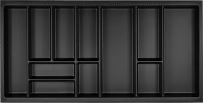 Produktbild von ORGA-BOX Junker Slim Besteckeinsatz 925 x 476 mm Lavagrau mit Perlstruktur für 100er Schränke passgenau für SO SLIM Schubladensystem