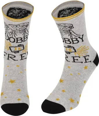 Immagine prodotto di Harry Potter - Calzini "Dobby è libero" per uomini/donne Unisex HE3195 (S-M) (Grigio)