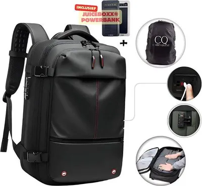 Productafbeelding van CarryQuest® - Zen Pro rugzak met vacuümcompressie, 60 liter, zwart
