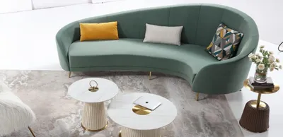 Produktbild von Rund Sofa Modernes Sofa Wohnlandschaft Zimmer Möbel Designersofa Rundes Ecksofa