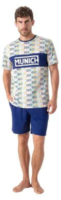 Imagen del producto de Pijama de verano para hombre, modelo corto, MU9 (marca: Munich)