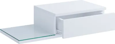 Productafbeelding van KonsilaL nachtkastje wandmontage 1 lade wit.