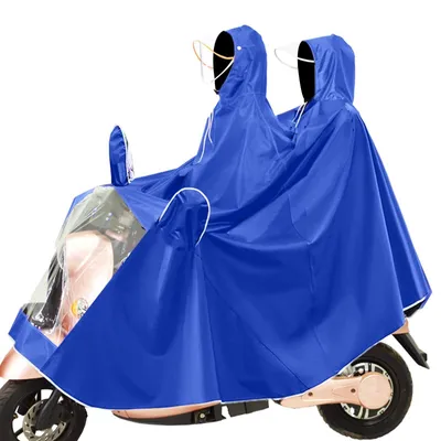 Produktbild von Wasserdichter Fahrradponcho mit Kapuze – Winddichte Regenjacke für Radfahrer
