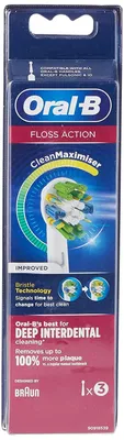 Produktbild von Oral-B FlossAction 80338476, 3 Stück(e), Weiß, MicroPulse bristles, CleanMaximiser, Deutschland, Oral-B, 16,35 g