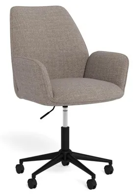 Productafbeelding van Bureaustoel Lorin Met Armleuning Basel Lichtgrijs Bruin - Giga Living