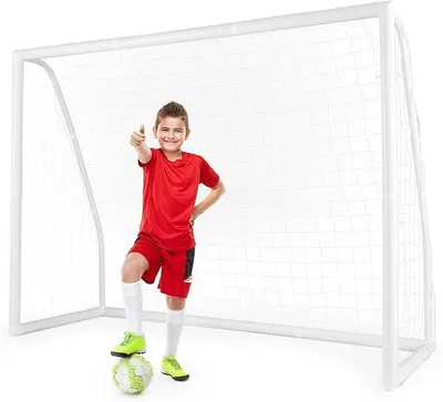 Produktbild von Fußballtor, Fussballtore Garten wetterfest, Fußballtor mit hochfestem Netz & Metallrahmen für Kinder & Erwachsene