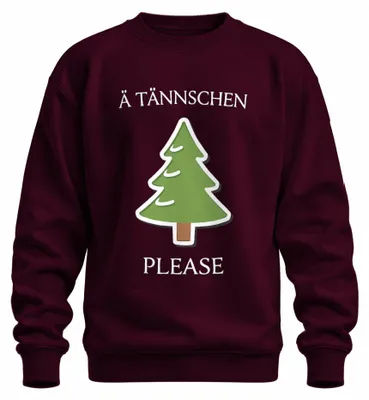Immagine prodotto di Ä TÄNNSCHEN PLEASE Christmas Albero di Natale Saxon Saxon Unisex Felpa Pullover, Borgogna, L