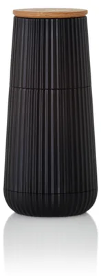 Immagine prodotto di Macinino per pepe eda tavolo, modello Scape, colore nero, con macinino in Vetroceramica CeraCut®, materiale: plastica/legno di quercia, diametro: 5,8 cm, altezza: 12,3 cm