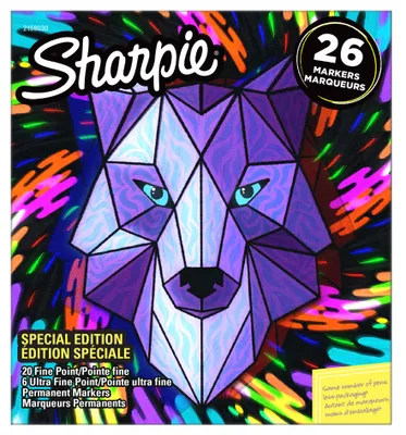 Image de Marqueurs permanents Sharpie FINE 26 BIG PACK "Loup