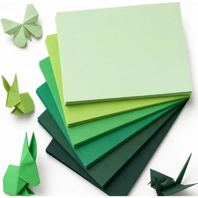 Zdjęcie produktu dla 30 arkuszy papieru A4 o gramaturze 230 g/m², papier kolorowy, 6 kolorów, odcień zielony