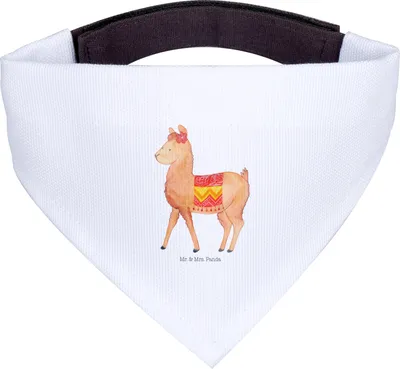 Produktbild von Mr. & Mrs. Panda Dreieckstuch für Hunde Alpaka Stolz - Weiß - Geschenk, Halstuch, Hundehalstuch, Tuch, Lama