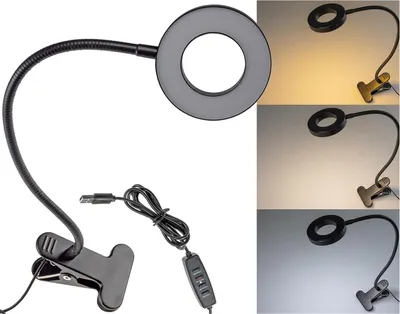 Produktbild von LED Klemmleuchte mit USB-Betrieb 40cm Schwanenhals, dimmbar, 55lm