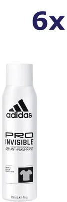 Produktbild von 6x Adidas Pro Invisible Antitranspirant-Deo-Spray 150 ml