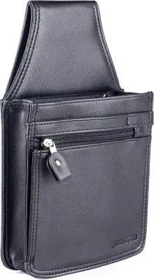Produktbild von Kellnertasche schwarz aus strapazierfähigem Kunst-Leder - Kellnergeldbörse/Hüfttasche/Holster - praktisches Gastronomie Zubehör, Kellner