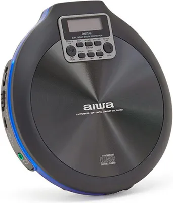 Obrázok produktu pre Aiwa PCD-810BL Prenosný čierno-modrý MP3 CD prehrávač s elektronickou ochranou proti nárazom