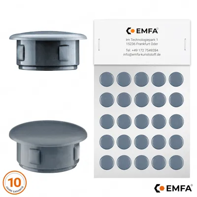 Produktbild von Blindstopfen 115 mm Anthrazit 25 Stück Abdeckkappen Abdeckstopfen Endkappen Verschlusskappen